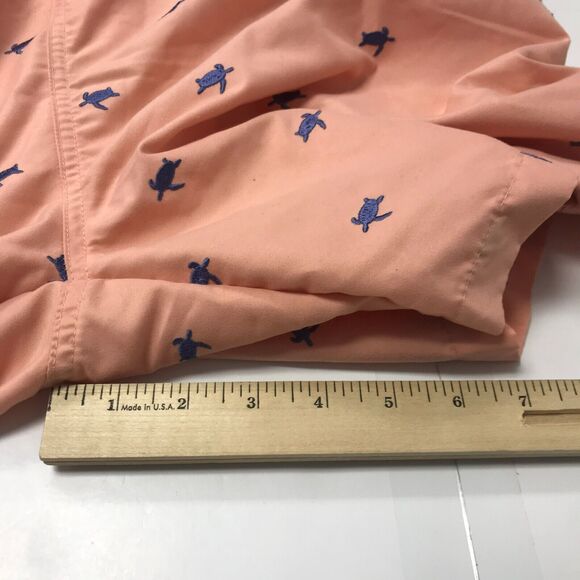 Charleston Threads Mens Swim Trunks XXL Orange Blue Turtles Short Elastic Waist - Picture 14 of 14